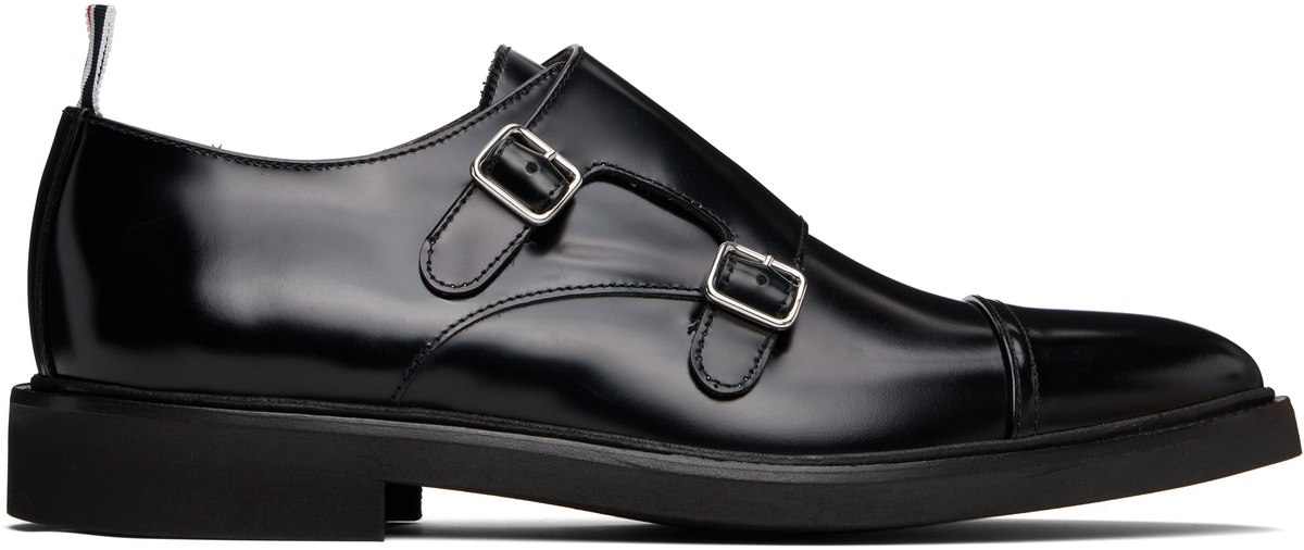 Thom Browne Black Soft Spazzolato Double Monkstraps