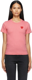 COMME des GARÇONS PLAY Pink Heart Patch T-Shirt