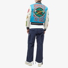 Members of the Rage Men's Classic Varsity Jacket in Algers Blue