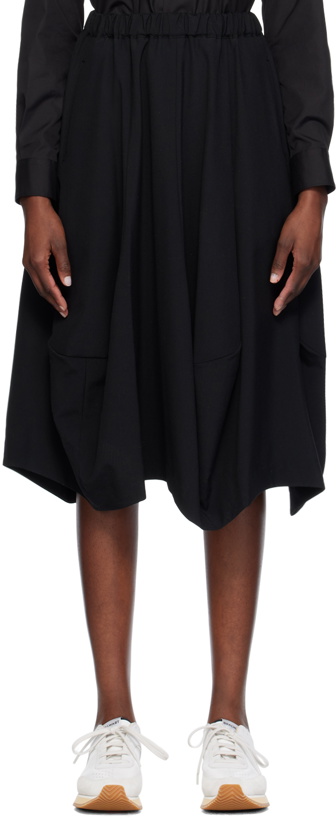 Photo: Comme des Garçons Comme des Garçons Black Paneled Midi Skirt