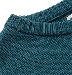 Flagstuff - Panelled Wool-Blend Sweater - Teal