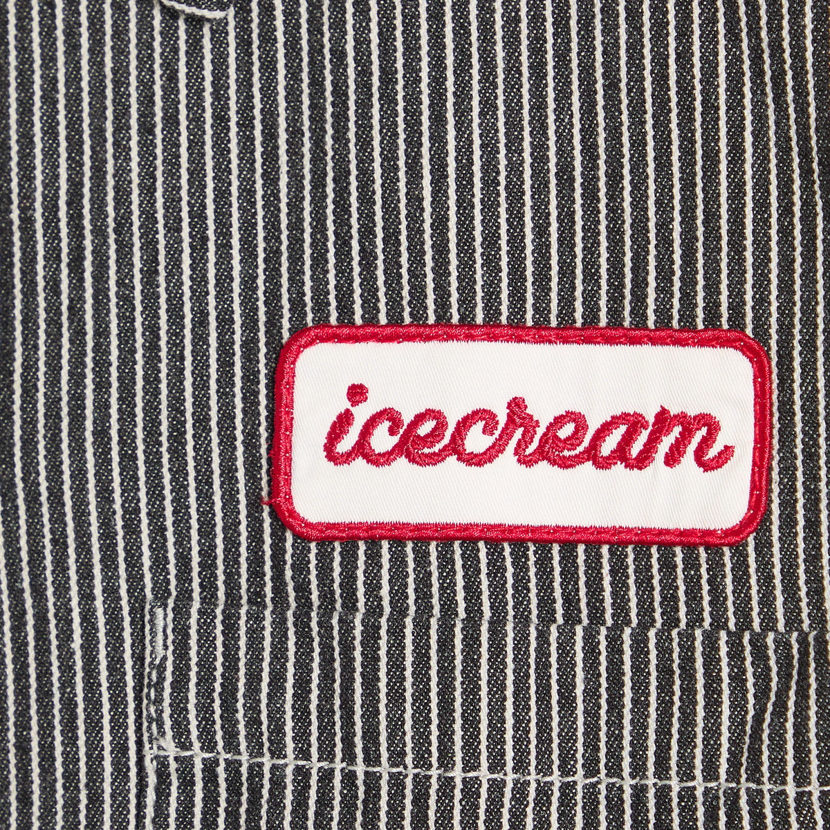END. x ICECREAM Popsicle Hickory Denim Shirt in Grey