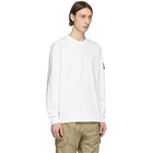 Stone Island White Jersey Long Sleeve T-Shirt