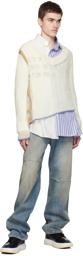 MM6 Maison Margiela White Asymmetric Sweater