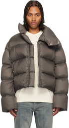 Rick Owens Gray Concordians Turtle Down Jacket