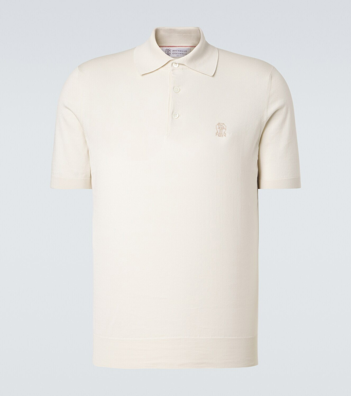 Brunello Cucinelli Logo cotton piqué polo shirt