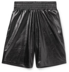 Bottega Veneta - Wide-Leg Leather Bermuda Shorts - Black
