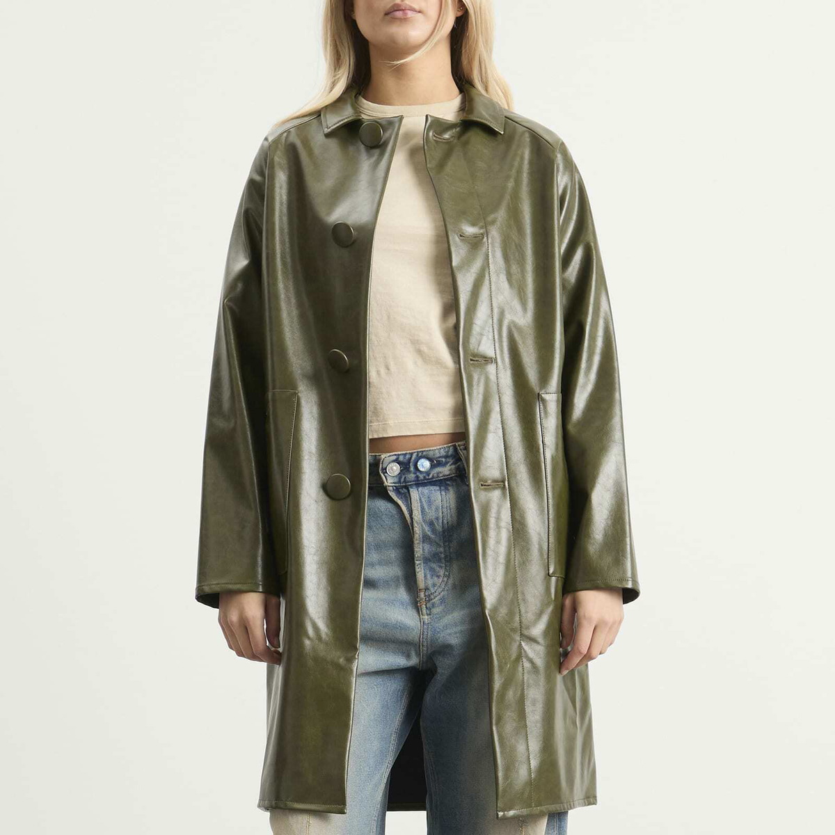 MM6 Maison Margiela Women's Coat in Forest Green