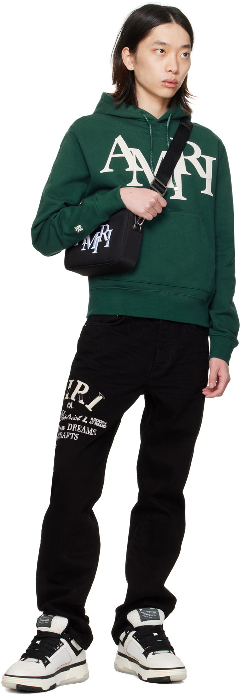 AMIRI Green Staggered Hoodie Amiri