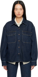 AGOLDE Navy Gwen Slice Denim Shirt