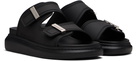 McQueen Black Hybrid Slides