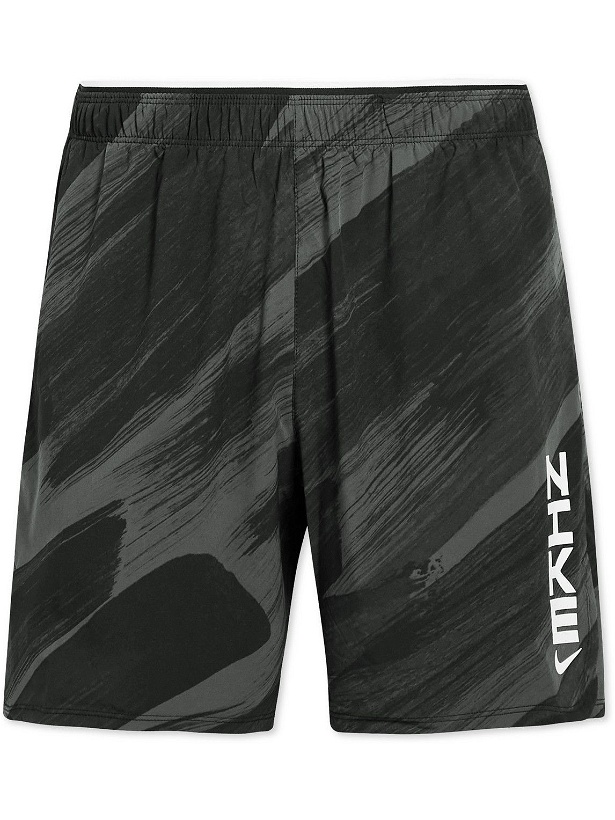 Photo: Nike Training - Sport Clash Wide-Leg Printed Dri-FIT Shorts - Gray