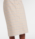 Prada Checked cotton poplin pencil skirt