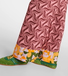 Dries Van Noten Printed mid-rise wide-leg pants