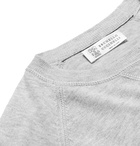 Brunello Cucinelli - Slim-Fit Linen and Cotton-Blend Sweatshirt - Gray