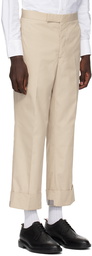 Thom Browne Beige Backstrap Trousers