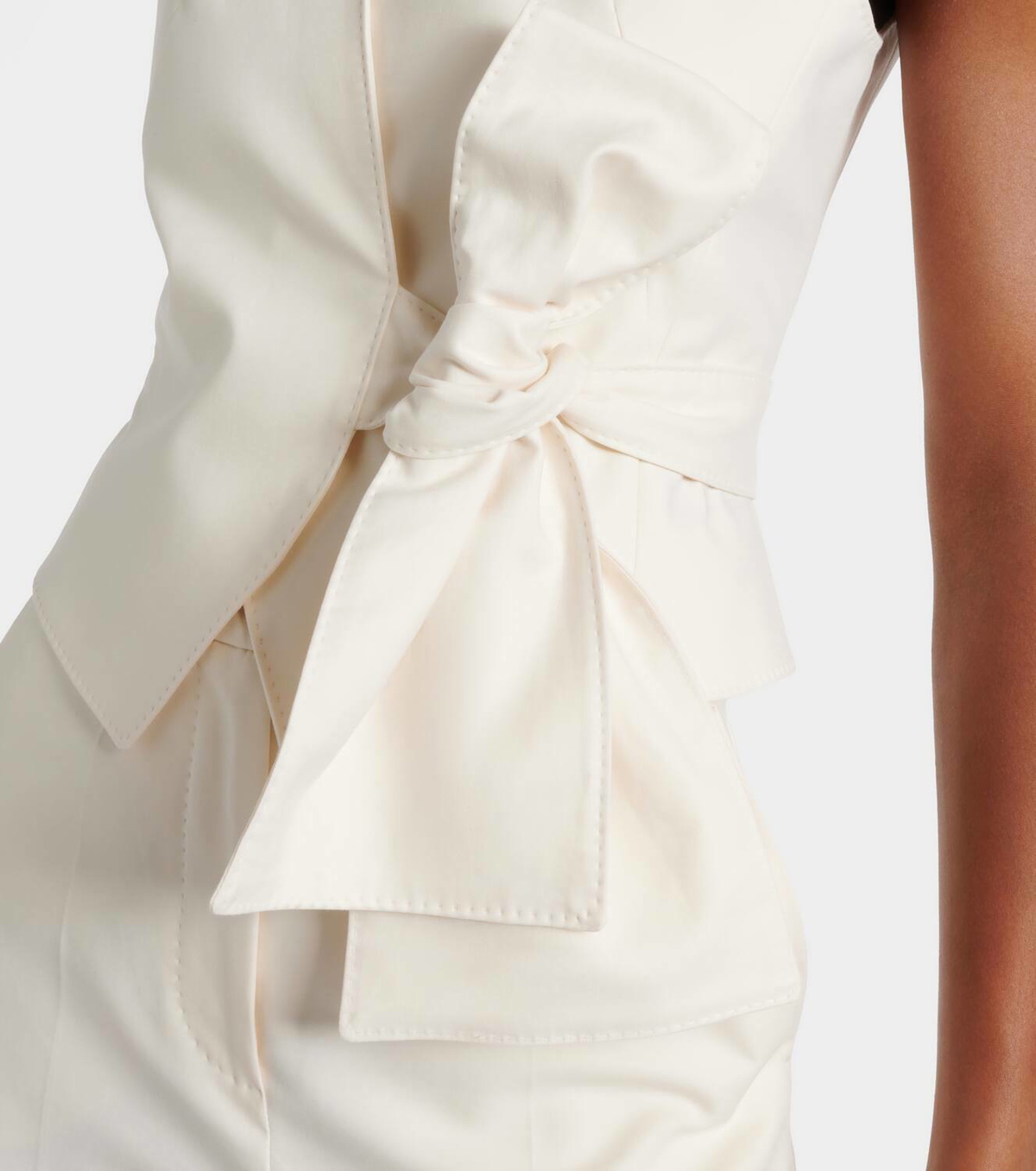 Max Mara Zampa bow-detail cotton-blend vest Max Mara