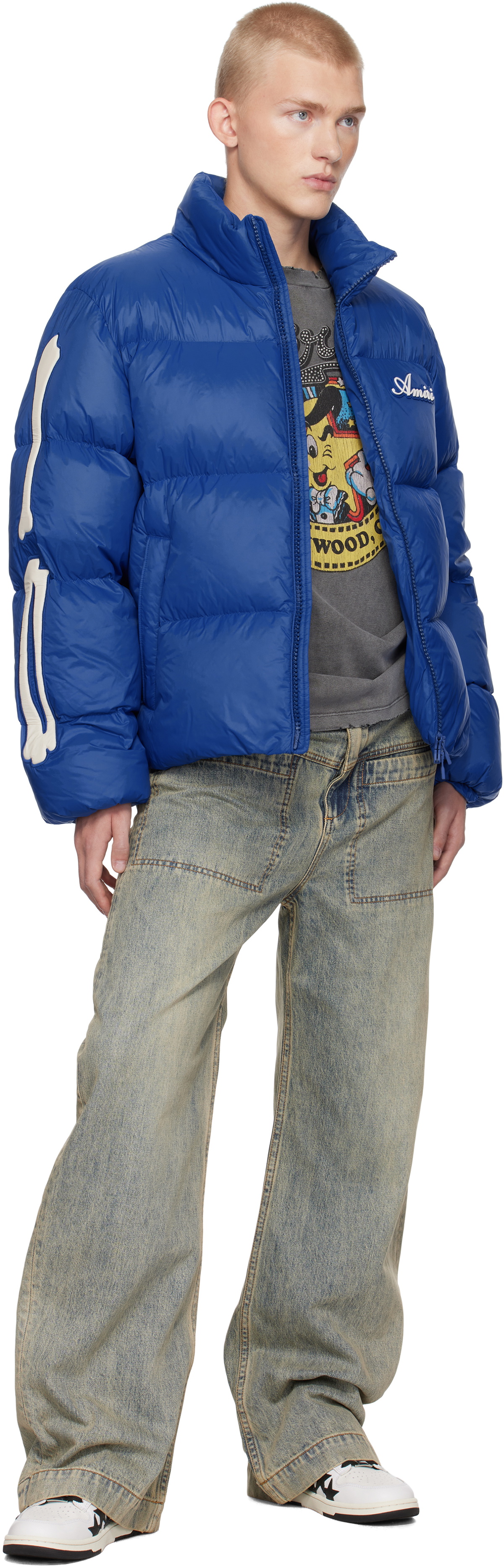 AMIRI Blue Bones Down Jacket Amiri