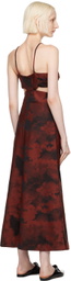 BITE Red & Black Aquilone Midi Dress