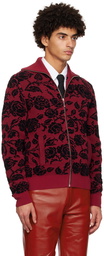 Ernest W. Baker Burgundy Floral Track Jacket