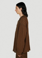 Isa Boulder - Sphere Knit Long Sleeved Cardigan in Brown