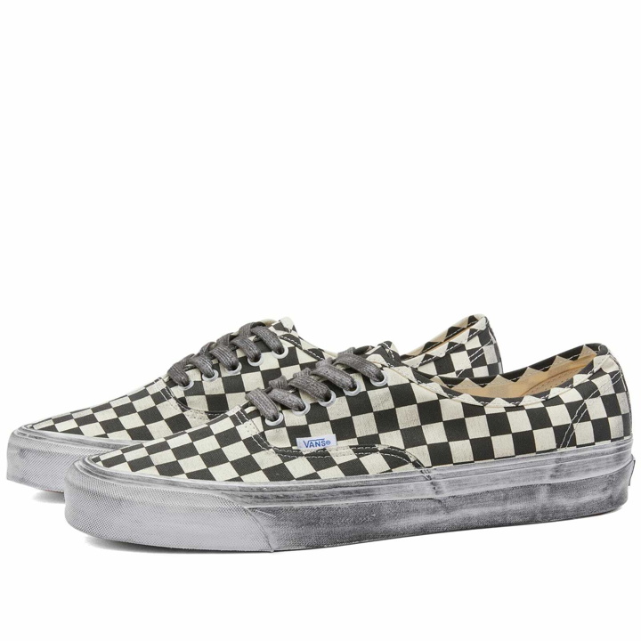 Photo: Vans Vault UA OG Authentic LX Sneakers in Stressed Black/Checkerboard