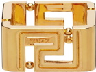 Versace Gold Square Greca Ring