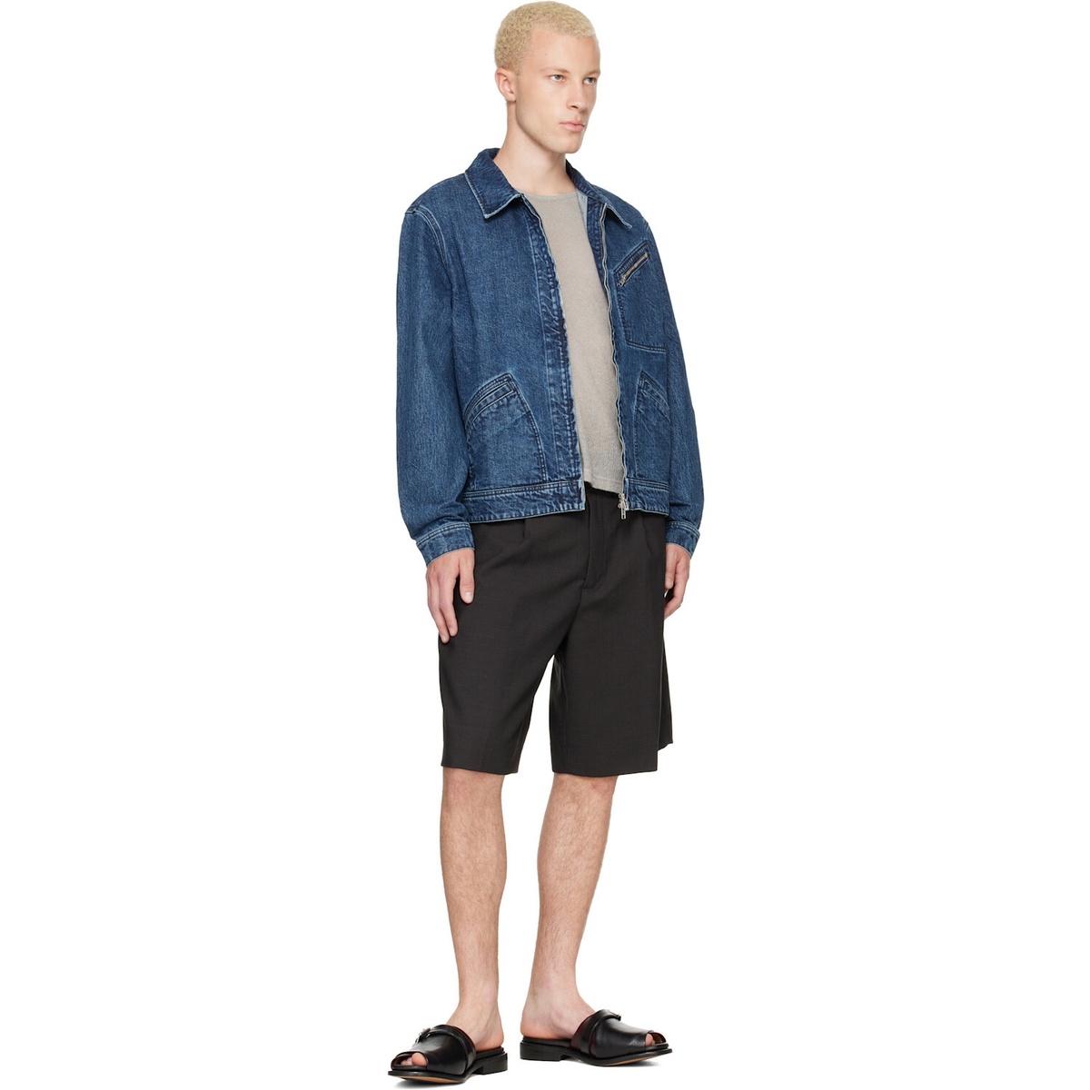 Kenzo Navy Kenzo Paris 'KENZO Signature' Utility Denim Jacket