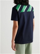 Thom Browne - Logo-Appliquéd Striped Cotton-Jersey T-Shirt - Blue