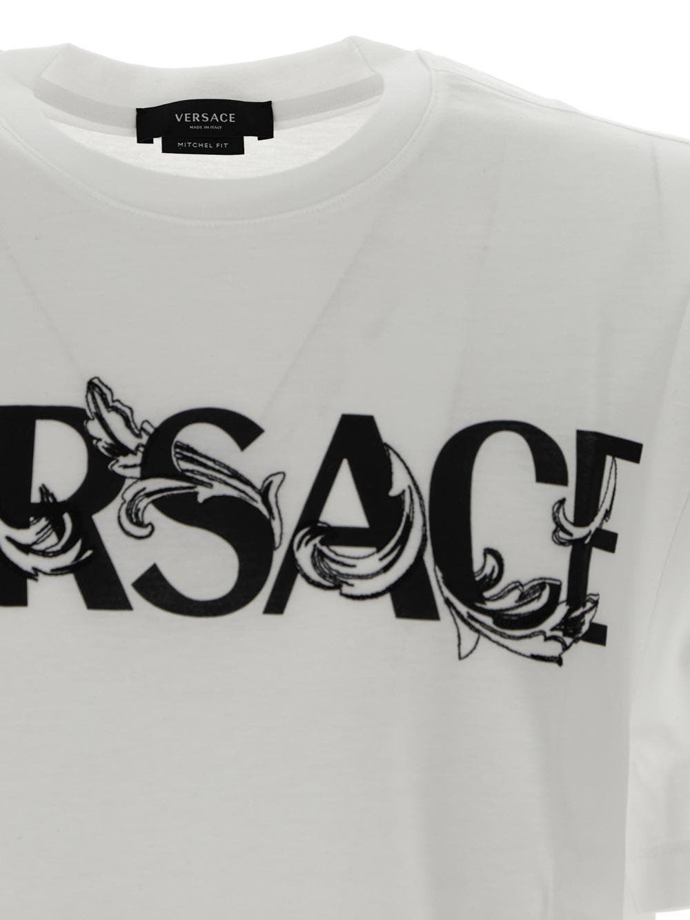 Versace Logo Writing Print T Shirt Versace