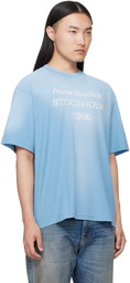 Acne Studios Blue Sprayed Logo T-shirt