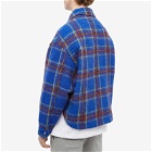 Cole Buxton Men's Flannel Overshirt in Blue/Red/Yellow