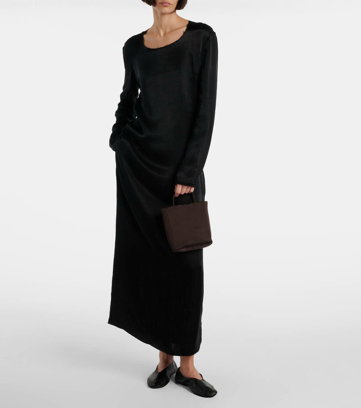 【国内発送】THE ROW トートバッグ Cecily silk-satin tote TR27226B-The-Row-Cecily-brown-