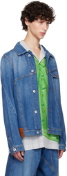 JW Anderson Blue Asymmetrical Denim Jacket