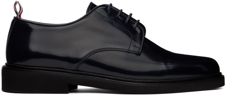 Photo: Thom Browne Black Calf Leather Uniform Derbys