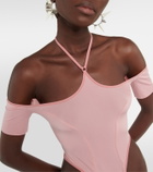 KNWLS Halterneck mesh bodysuit