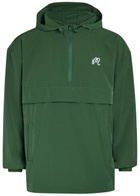 Malbon Ridge Logo Hooded Stretch-shell Anorak Jacket Green