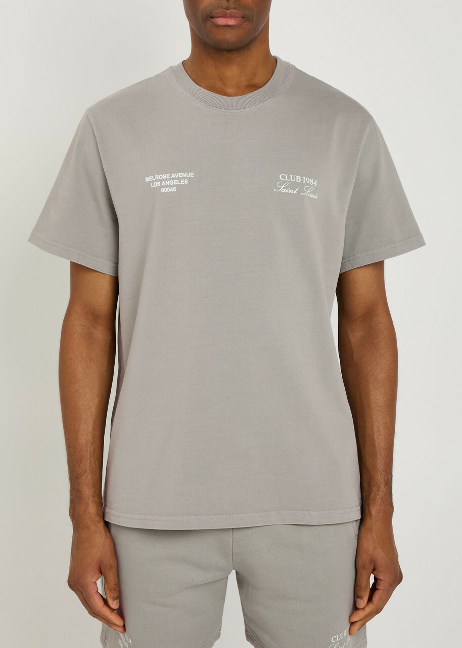 Club 1984 Melrose Printed Cotton T-shirt Grey