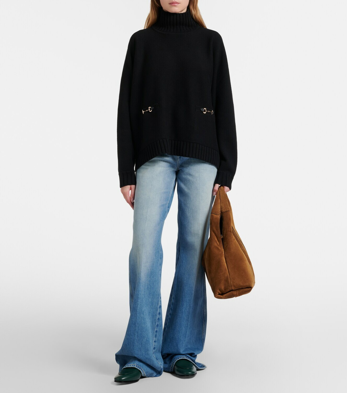 Gucci Horsebit wool-blend turtleneck sweater