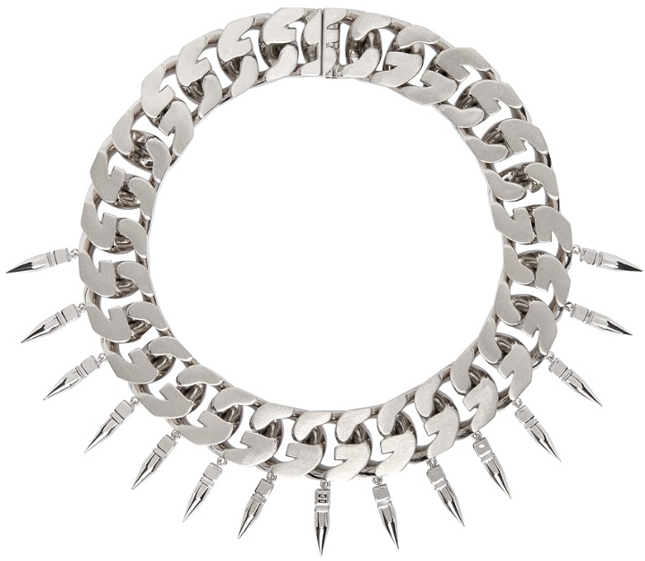 Photo: Givenchy Silver G Studs Necklace