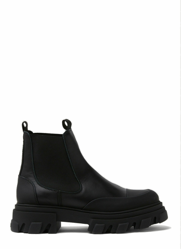 Photo: Leather Chelsea Ankle Boots in Black