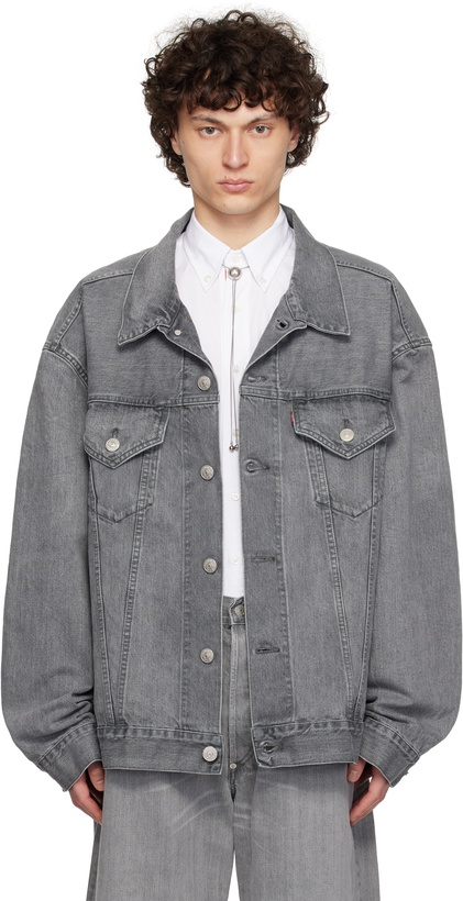 Photo: Junya Watanabe Gray Levi's Edition Garment Treated W Name Jeans