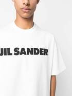 Jil Sander White Logo Cotton T-Shirt