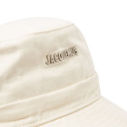 Jacquemus Men's Le Bob Gadjo Bucket Hat in Off White
