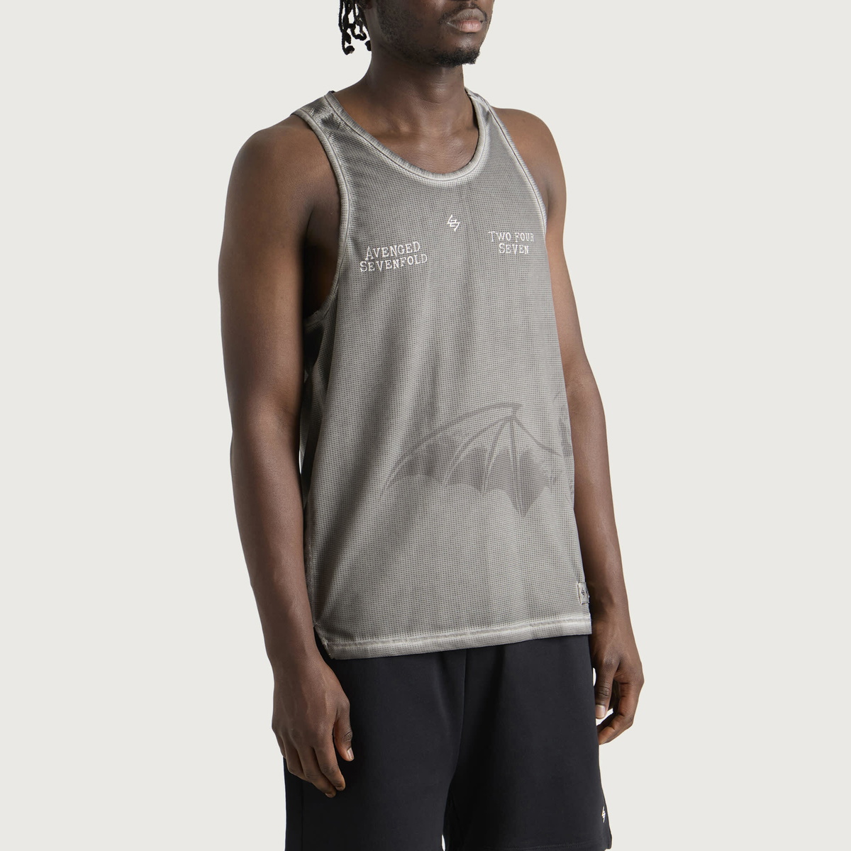 Represent 247 Men's Represent X Avenged Sevenfold Death Bat Singlet in Grey