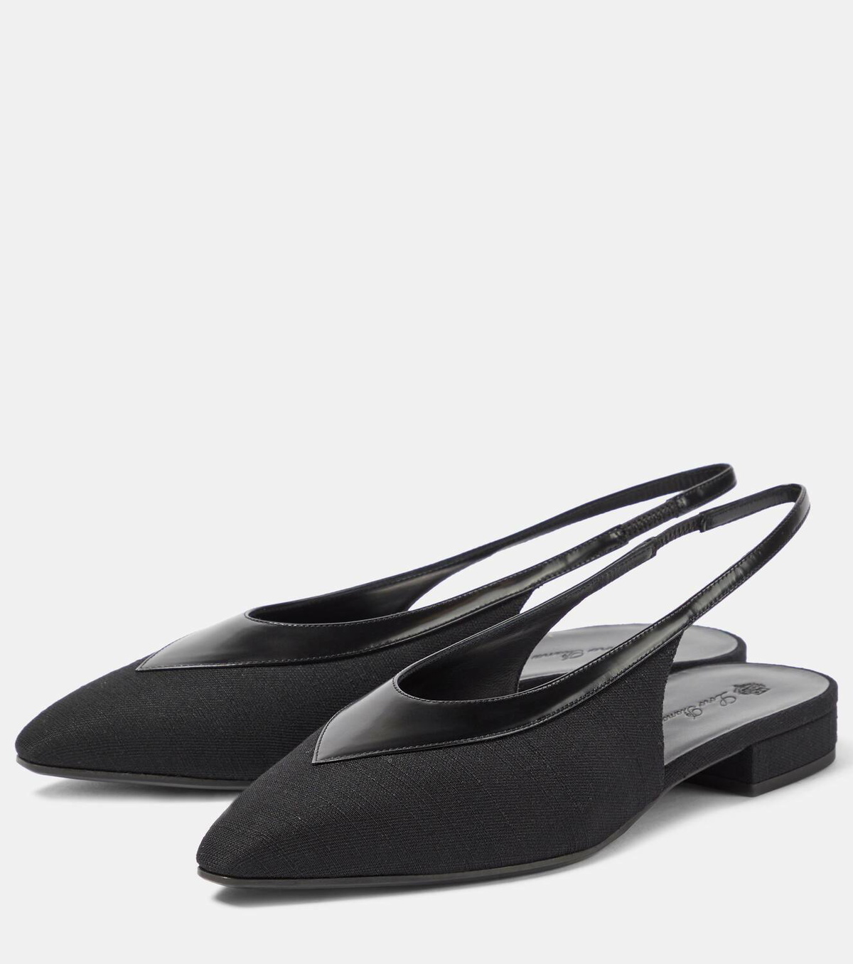 Loro Piana Rebecca leather-trimmed slingback flats, image 4 of 8