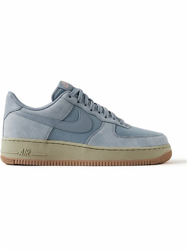 Photo: Nike - Air Force 1 '07 LX Twill and Nubuck Sneakers - Blue