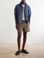 NN07 - Ryder 5971 Straight-Leg TENCEL™-Blend Drawstring Shorts - Brown