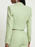 ALESSANDRA RICH - Sequined Tweed Boxy Cropped Blazer