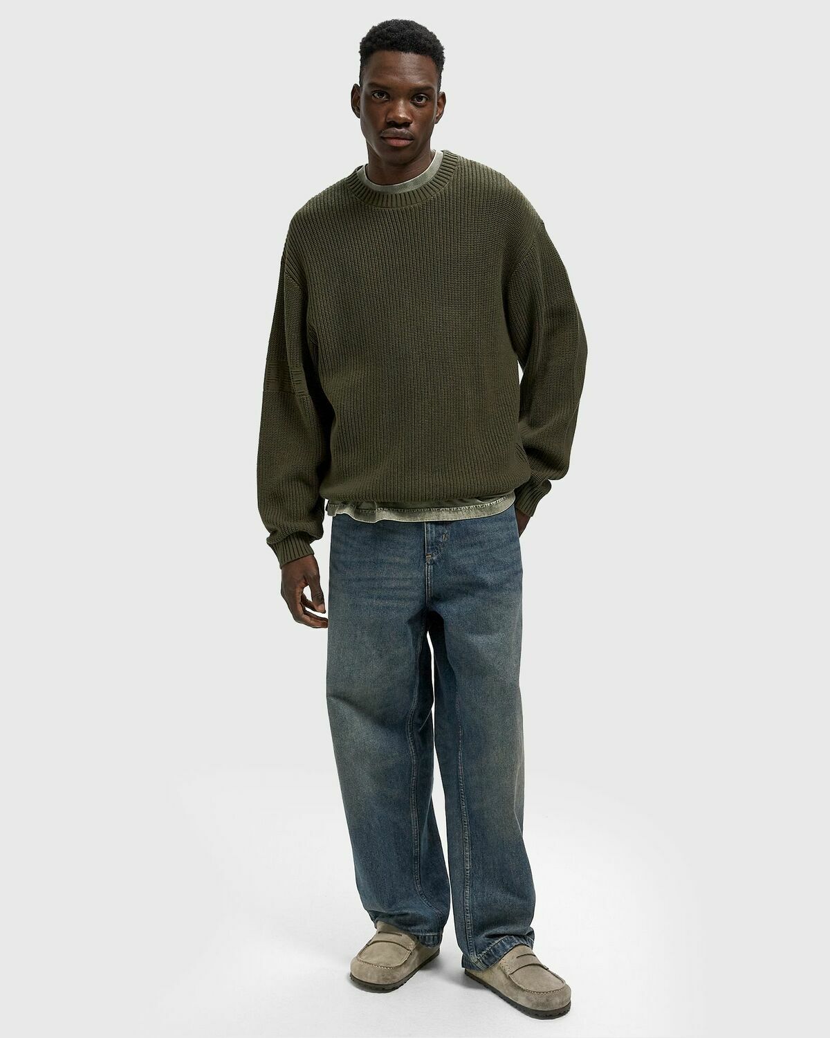 Daily Paper Band knit sweater Green Mens Pullover